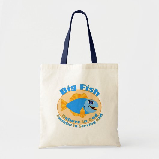 Tote Bag Big Fish Croyez en Dieu (Devant)