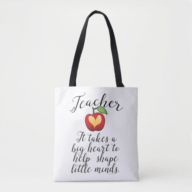 Tote Bag Big Heart To Help Shape Little Minds (Devant)