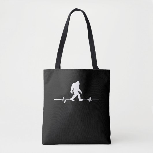 Tote Bag Bigfoot Heartbeat Humour Funny Sasquatch Fan (Devant)