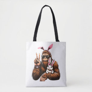 Tote Bag Bigfoot Lapin Drôle de jour de Pâques Sasquatch