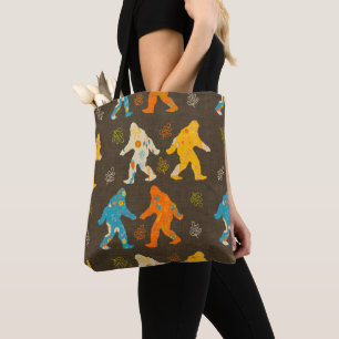 Tote Bag Bigfoot Sasquatch Brown