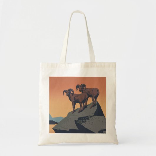 Tote Bag Bighorn Sheep American West Wildlife (Devant)