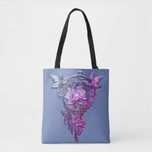 Tote Bag Bijou de fleur de rose de bigorneau de nouveau