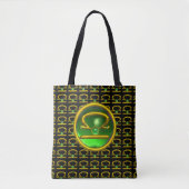Tote Bag BIJOUX D'ANNIVERSAIRE LIBRA GOLD ZODIAC, Émeraude  (Devant)