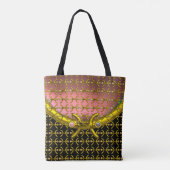 Tote Bag BIJOUX D'ANNIVERSAIRE LIBRA GOLD ZODIAC, Émeraude  (Dos)