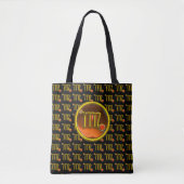 TOTE BAG BIJOUX D'ANNIVERSAIRE VIRGO GOLD ZODIAC (Devant)