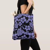 TOTE BAG BIKINI ROSE (NOIR//LAVENDER) (De près)