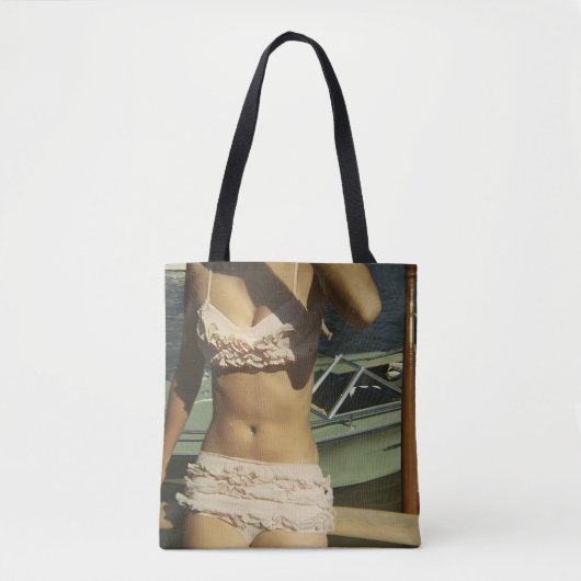 Tote Bag Bikini rose rouillé (Devant)