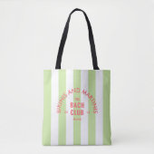 Tote Bag Bikinis Et Martinis Le Club Bach Green Stripe (Devant)