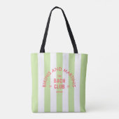 Tote Bag Bikinis Et Martinis Le Club Bach Green Stripe (Dos)