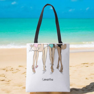 Tote Bag Bikinis et Martinis Mode Élégante Personnalisée