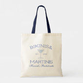 Tote Bag Bikinis & Martinis Beach Bachelorette Favoriser (Dos)