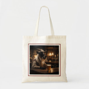 Tote Bag Billy the Kid : Une chèvre entre dans un bar,