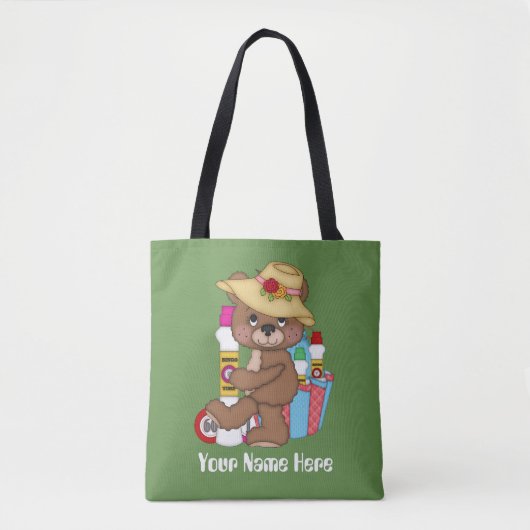 Tote Bag Bingo Bear ajouter nom jeu fourre-tout (Devant)
