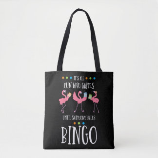 Tote Bag Bingo Player, Flamingo, Bingo Balls