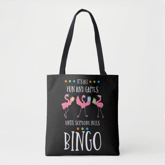 Tote Bag Bingo Player, Flamingo, Bingo Balls (Devant)