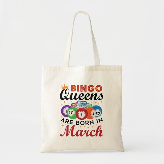 Tote Bag Bingo Queens Are Born in Mars (Devant)