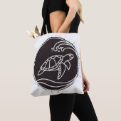 Tote Bag Biodiversité, habitats océaniques et t-shirt éco-a (De près)