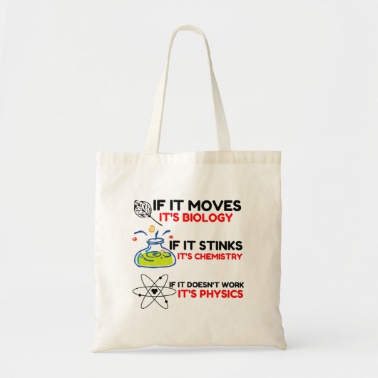 TOTE BAG BIOLOGIE SCIENTIFIQUE CHIMIE PHYSIQUE (Devant)
