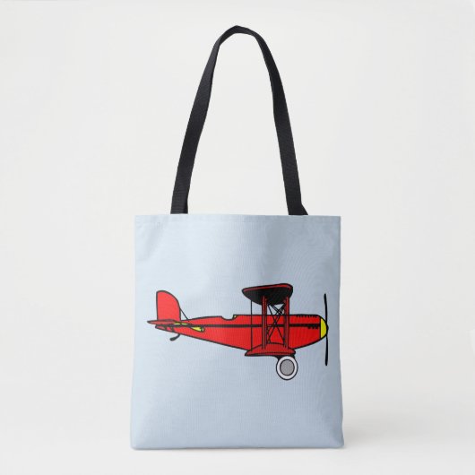 Tote Bag Biplane rouge (Devant)
