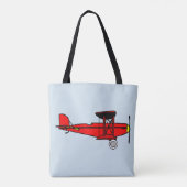 Tote Bag Biplane rouge (Dos)