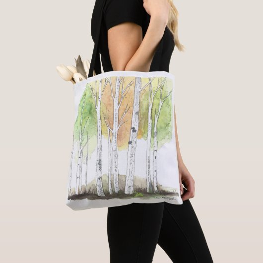 Tote Bag birch tree bag (De près)