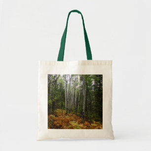 Tote Bag Birch Trees blancs et fougères d'automne à Rocky M