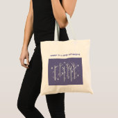 Tote Bag Birch Treks with Falling Snow (Devant (produit))