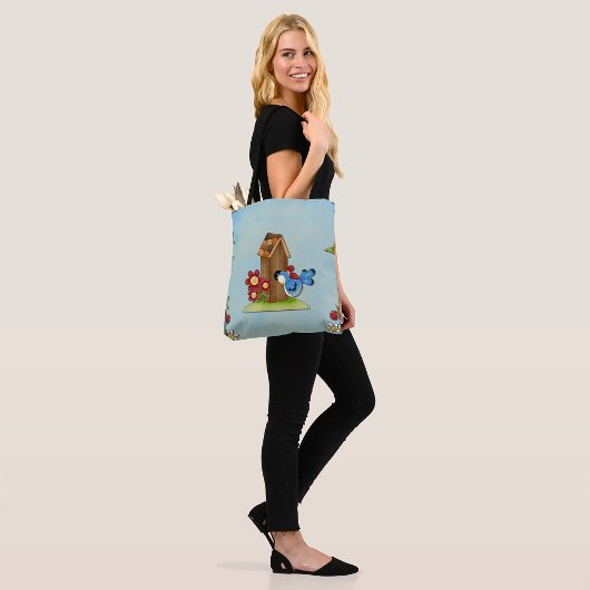 Tote Bag Bird Blue Bird