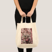 Tote Bag BIRD NEST, blanc violet rose rose noir (Devant (produit))