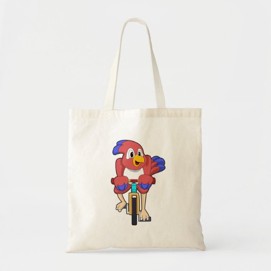Tote Bag Bird with bicycle (Devant)