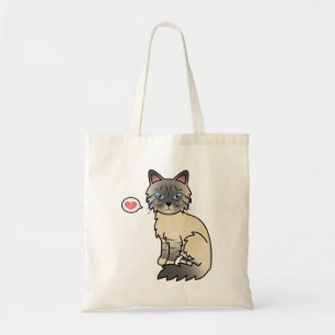 Tote Bag Birman / Ragdoll Chat Tigré Argenté Amour