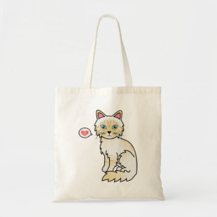Tote Bag Birman / Ragdoll Chat tigré crème