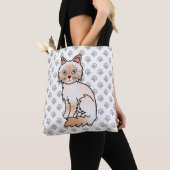 Tote Bag Birman / Ragdoll Tabby Point Rouge Chat & Pattes M (De près)