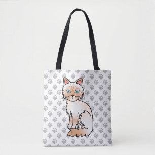 Tote Bag Birman / Ragdoll tigré pointe rouge Chat & Pattes