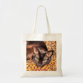 Tote Bag Birman sur le lit de chat de léopard (Devant)