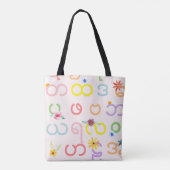 Tote Bag Birmanie : Les fleurs d'alphabet des filles birman (Dos)