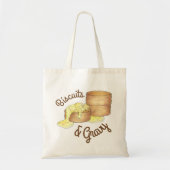 Tote Bag Biscuits et saucisses Gravité Petit déjeuner Sud (Devant)