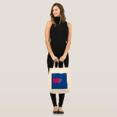 Tote Bag Bisexualité drapeau (Devant (modèle))