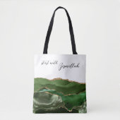 Tote Bag Bismillah Alhamdullilah Agate Verte (Devant)