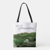 Tote Bag Bismillah Alhamdullilah Agate Verte (Dos)