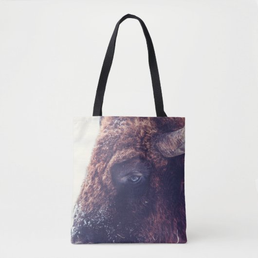 TOTE BAG BISON EN HIVER (Devant)