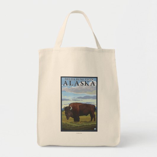 Tote Bag Bison Scene - Delta Junction, Alaska (Devant)