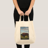 Tote Bag Bison Scene - McGrath, Alaska (Devant (produit))