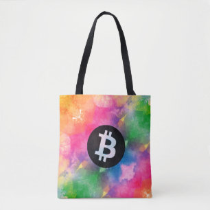 Tote Bag Bitcoin Aquarelle (Style 1 - Genèse)