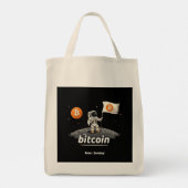 Tote Bag Bitcoin Crypto Moon Astronaut Design BTC (Dos)