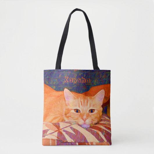 Tote Bag Bizarre Belle Chat de Tabby (Devant)