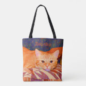 Tote Bag Bizarre Belle Chat de Tabby (Dos)