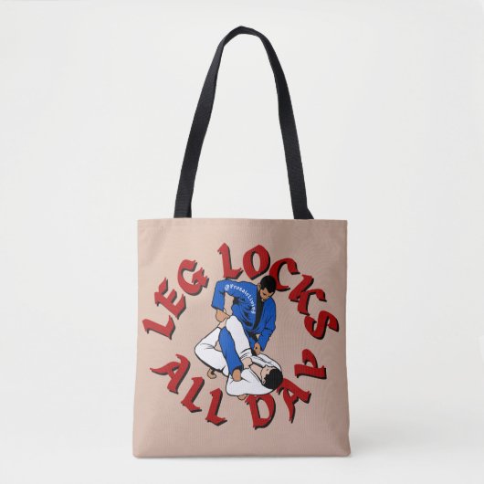 Tote Bag BJJ Serrures De Jambe Toute La Journée (Devant)