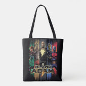 Tote Bag Black Adam Characters In Stripes Graphic (Dos)